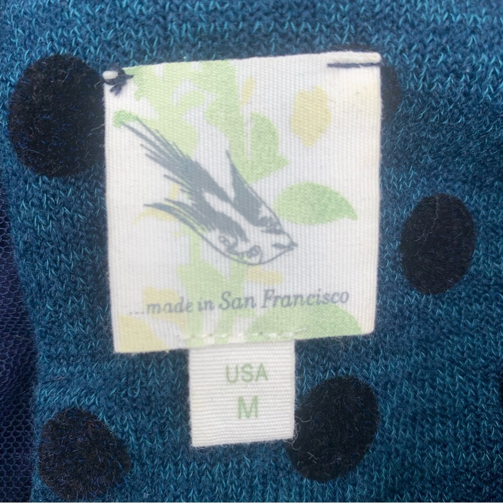 Anthropologie Weston Wear Sasonager Polka Dot & Tulle - Blue Black - Medium - Picture 5 of 9